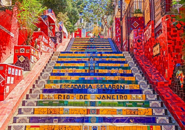 Farbige Treppe in Brasilien